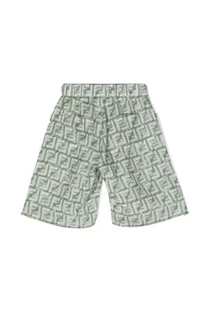 green linen shorts FENDI KIDS | JMF473AQTQF1MTQ